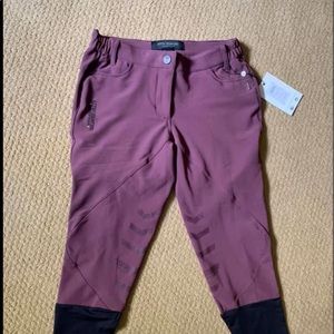 Aztec Diamond Burgundy Technical Breeches NWT